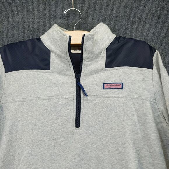 Vineyard Vines Martha's Vineyard Mens 1/4 Zip Sweatshirt Size M Gray - Picture 6 of 11